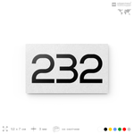 Номер на дверь 232, табличка на дверь для офиса, квартиры, кабинета, аудитории, склада, белая 120х70 мм, Айдентика Технолоджи