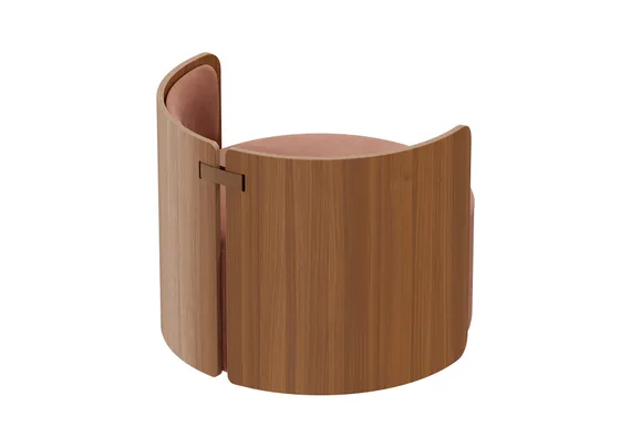 Кресло крутящееся Lagom 800 (сиена FiberGuard, орех)