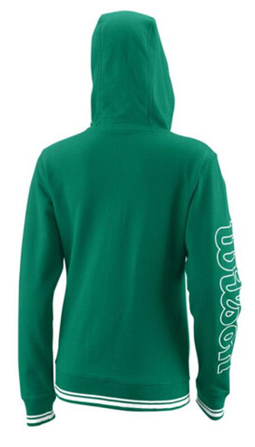 Женская Кофта теннисная Wilson W Team II FZ Hoody - зеленый