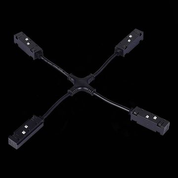 ST006.469.00 Коннектор питания X-образный для магнитного шинопровода ST-Luce Черный SKYLINE 48