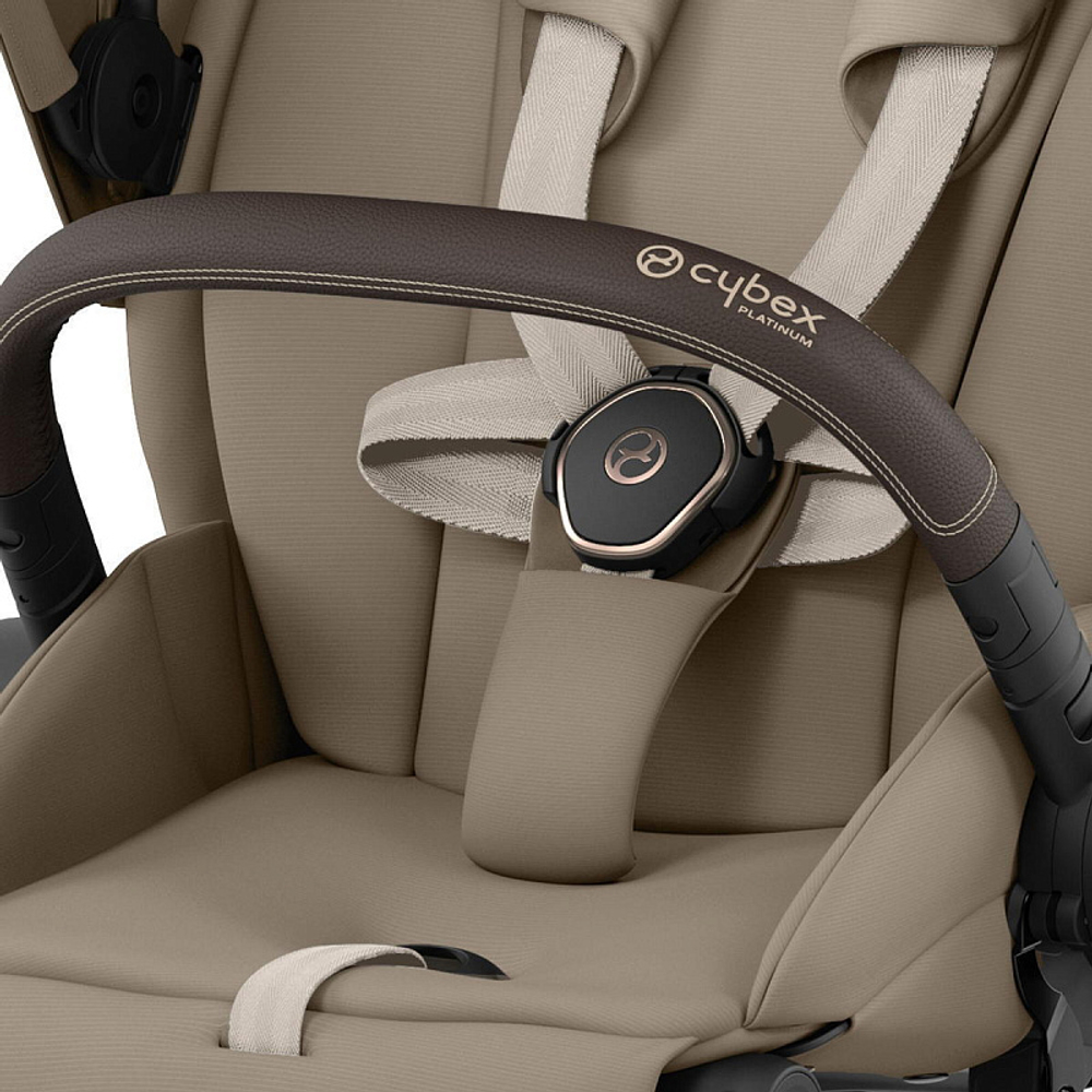 Коляска 3 в 1 Cybex Priam IV Rosegold complete и автокресло Aton B2 i-Size Dynamic Red Cozy Beige