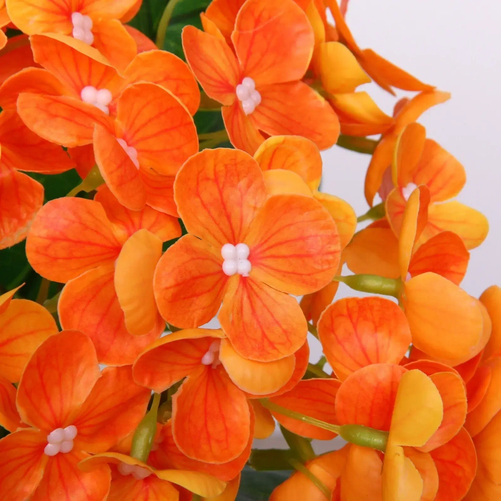 Цветок искусственный «Natur» 28см Гортензия оранжевая