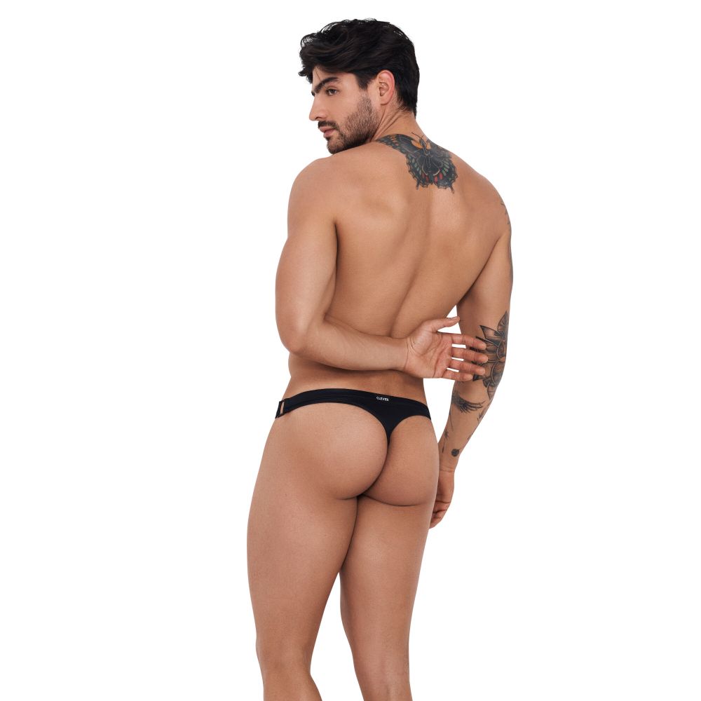 Мужские трусы тонги черные Clever KARMA LATIN THONG 123011