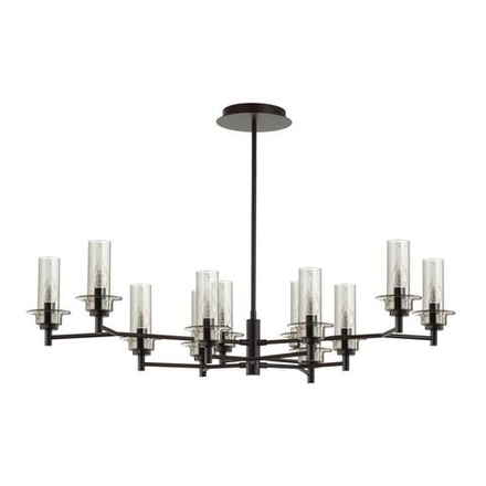 6555/12C CLASSI LN25 30 черный/дымчатый/металл/стекло Люстра потолочная E14 12*40W 220V MADONNA