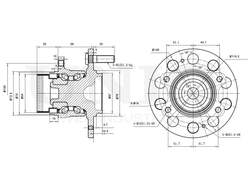 Ступица задняя (с ABS) UNIO HUB-20110