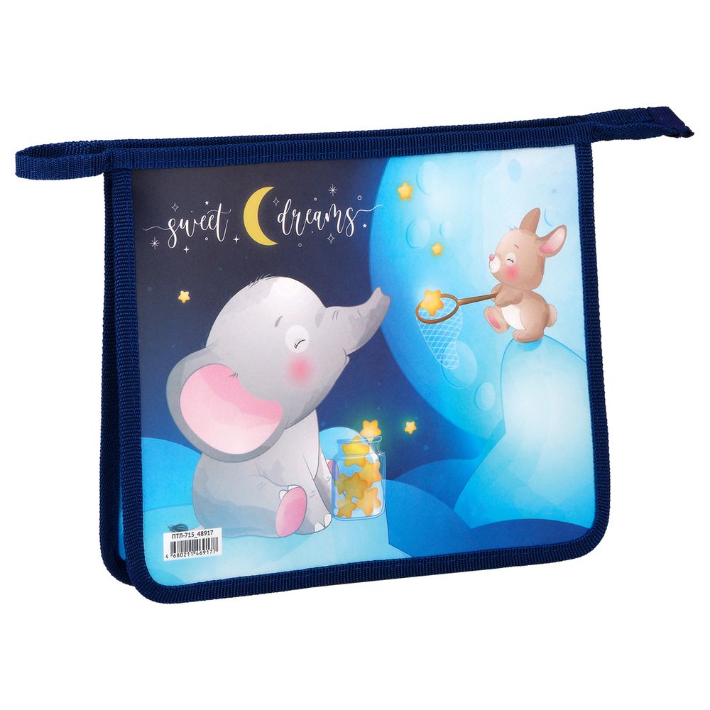 Папка для тетрадей 1 отделение А5 на молнии Спейс Sweet Dreams, пластик