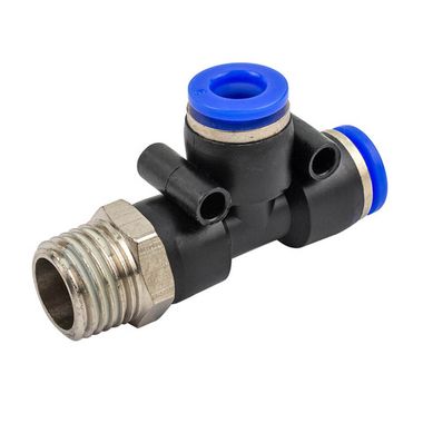 Фитинг Т-образный для пластиковых трубок 6мм с наружной резьбой 1/4'' Forsage F-SPD06-02