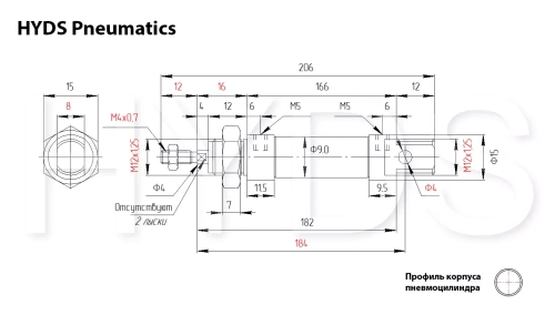DSNU-8-120-P-A Пневмоцилиндр