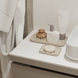 Подставка для ванных принадлежностей Slim, светло-серая, большая