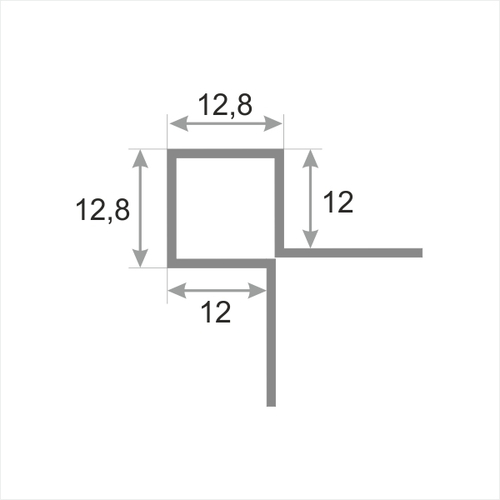 Профиль нержавеющая под плитку SB020-12H глянец 2700 мм