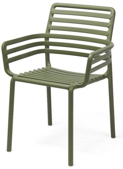 Стул Doga пластиковый с подлокотниками цвет агава Nardi Италия