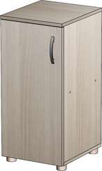 Стеллаж низкий узкий закрытый Стандарт Про ясень шимо светлый