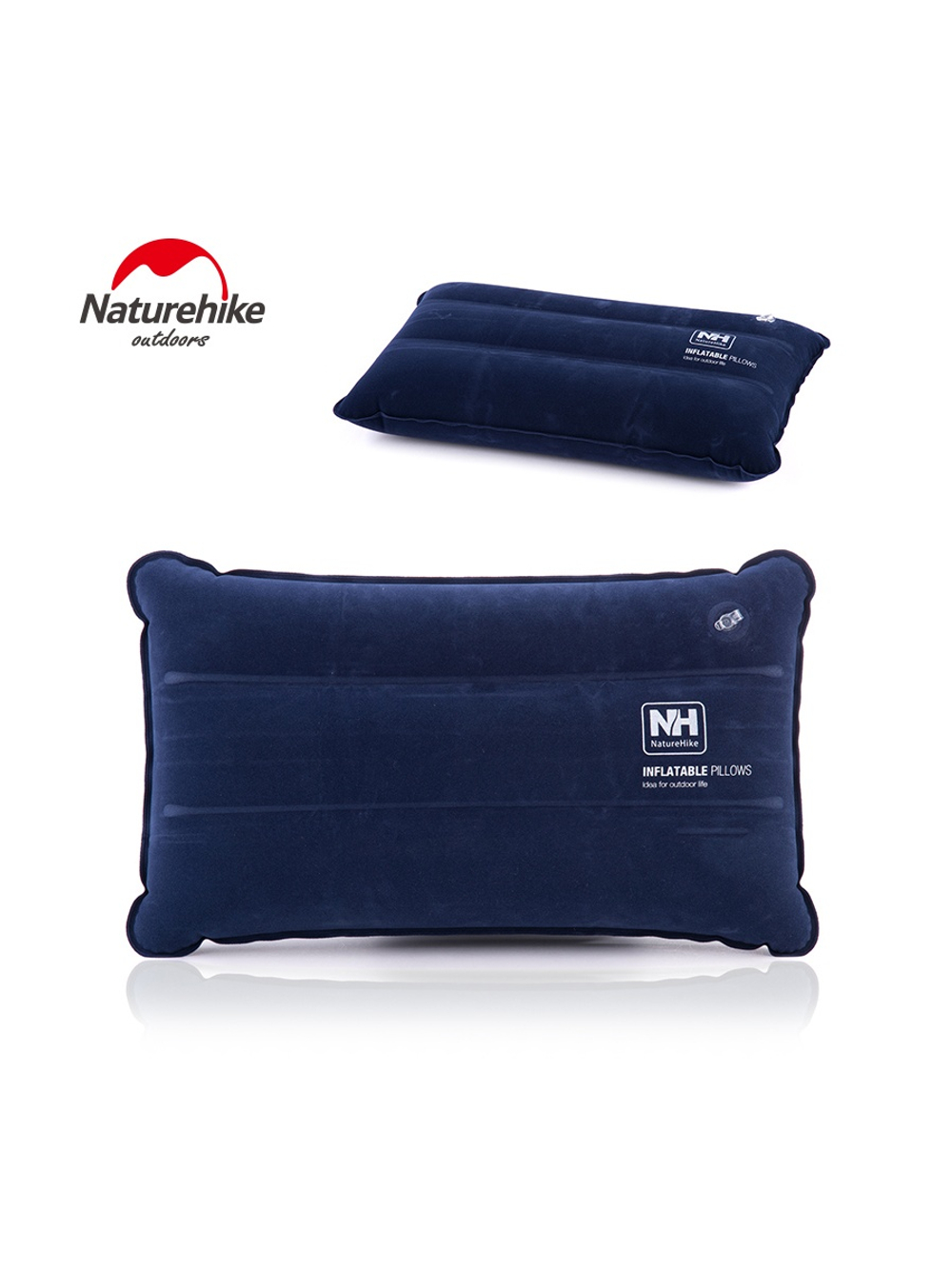 Подушка  Naturehike NH18F018-Z надувная прямоугольная  темно синяя, 6975641885504