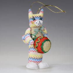 Ёлочная игрушка Кот с аксессуаром