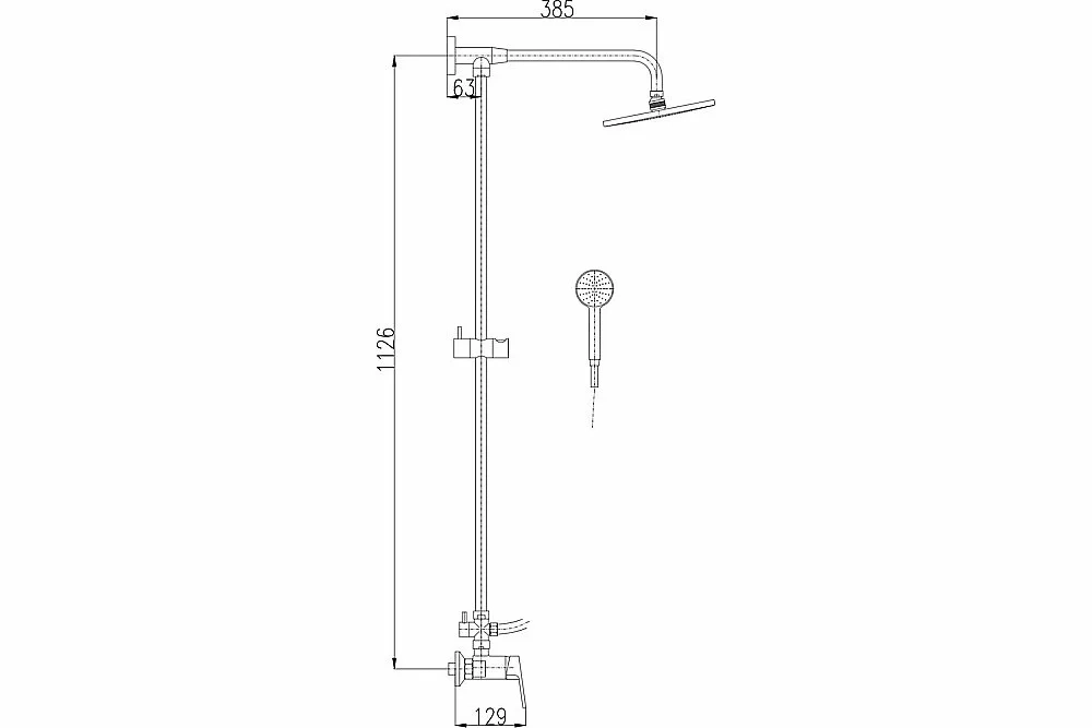 Душевая система Rav-Slezak COLORADO CO182.5/4Z золото