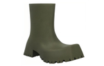 Balenciaga Trooper Rubber Boot Dark Green Women"s