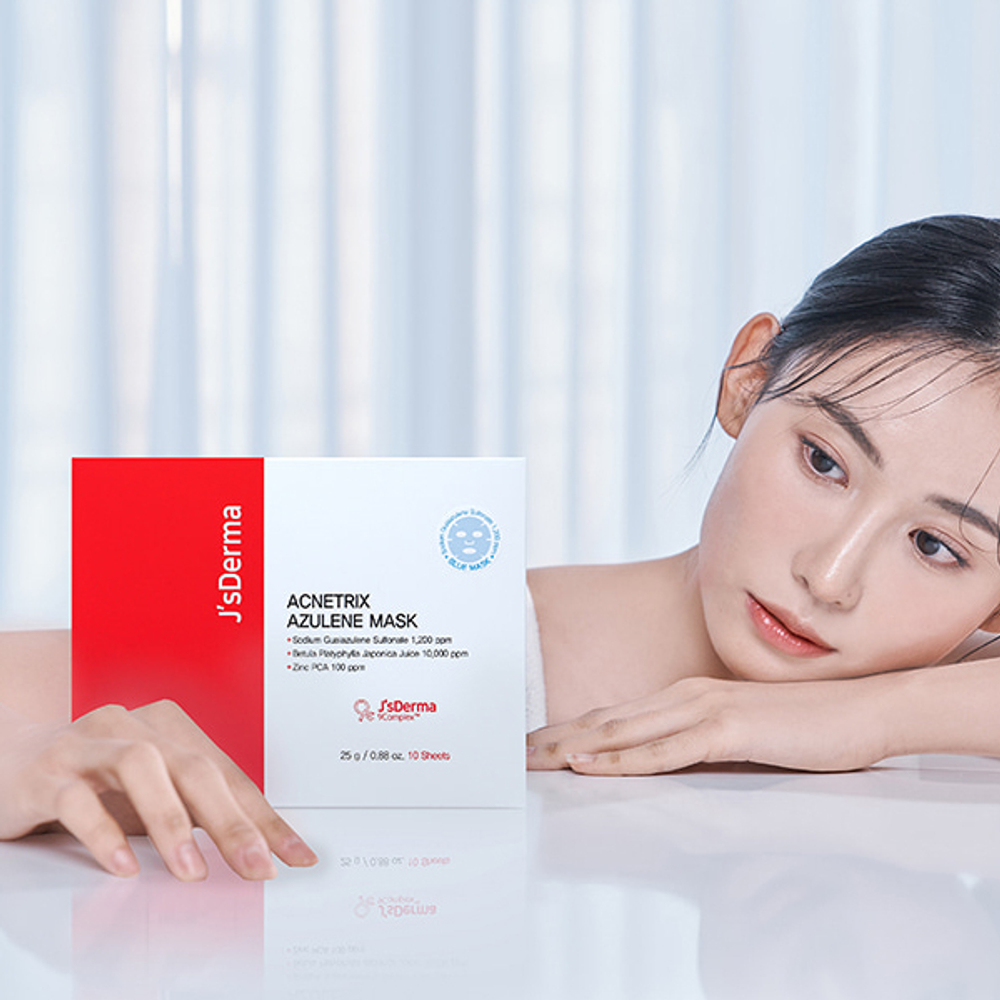 Успокаивающая маска с азуленом и березовым соком J'sDerma Acnetrix Azulene Mask, 25гр