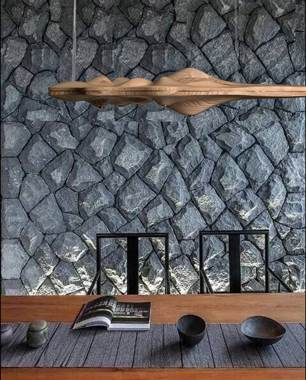 Pendant design lamp UFO  L80 (lightе Wood)