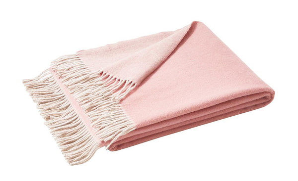 Плед HIMALAYA ROSE Плед кашемир 200 Blanc des Vosges 130x180 Розовый