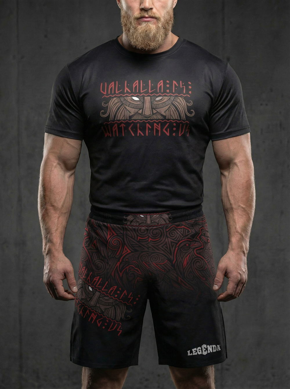 Шорты спортивные тренировочные черные LEGENDA Вальхалла