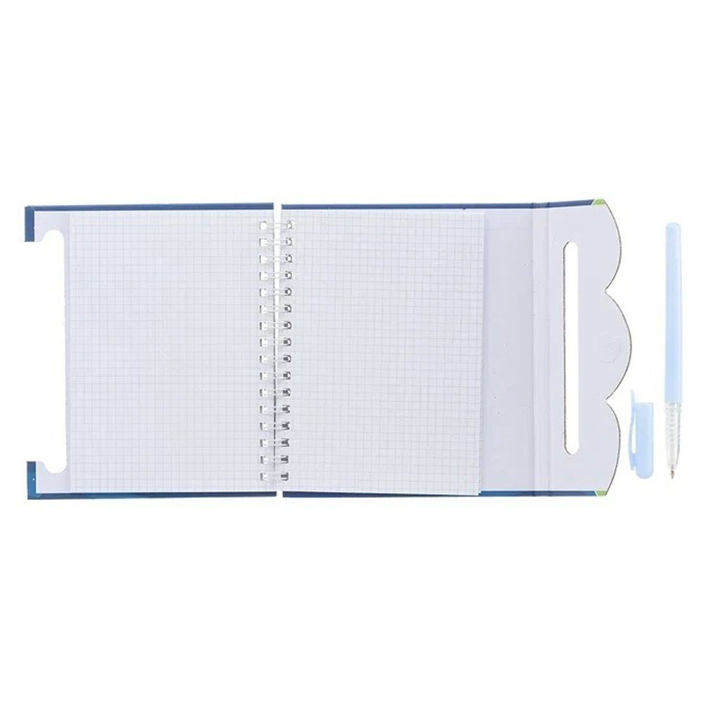 Блокнот детский Basir, с ручкой, на липучке, формат А6, серия "Космос", переплет 7БЦ, 15*13 см, 48 листов, ассорти