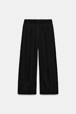 ZARA БРЮКИ BARREL — ZW COLLECTION, ЧЕРНЫЙ
