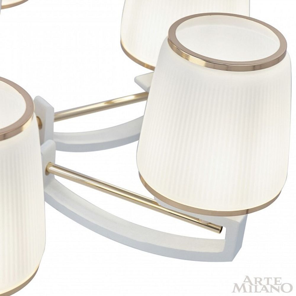Подвесная люстра Arte Milano Florentia-2457 302457/8 Wh/Gd