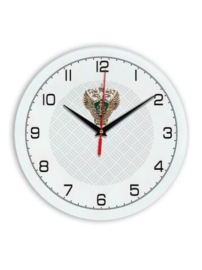 Настенные часы "Эмблема Ростехнадзора 02 54" Декор для дома, подарок