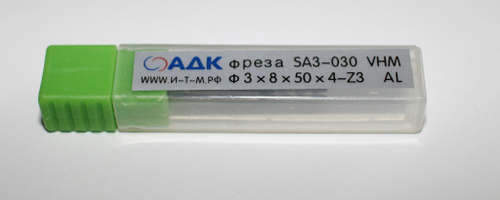 Фреза концевая тв.спл.   SA  AL φ3×8×50×d4-Z3 Aluminum