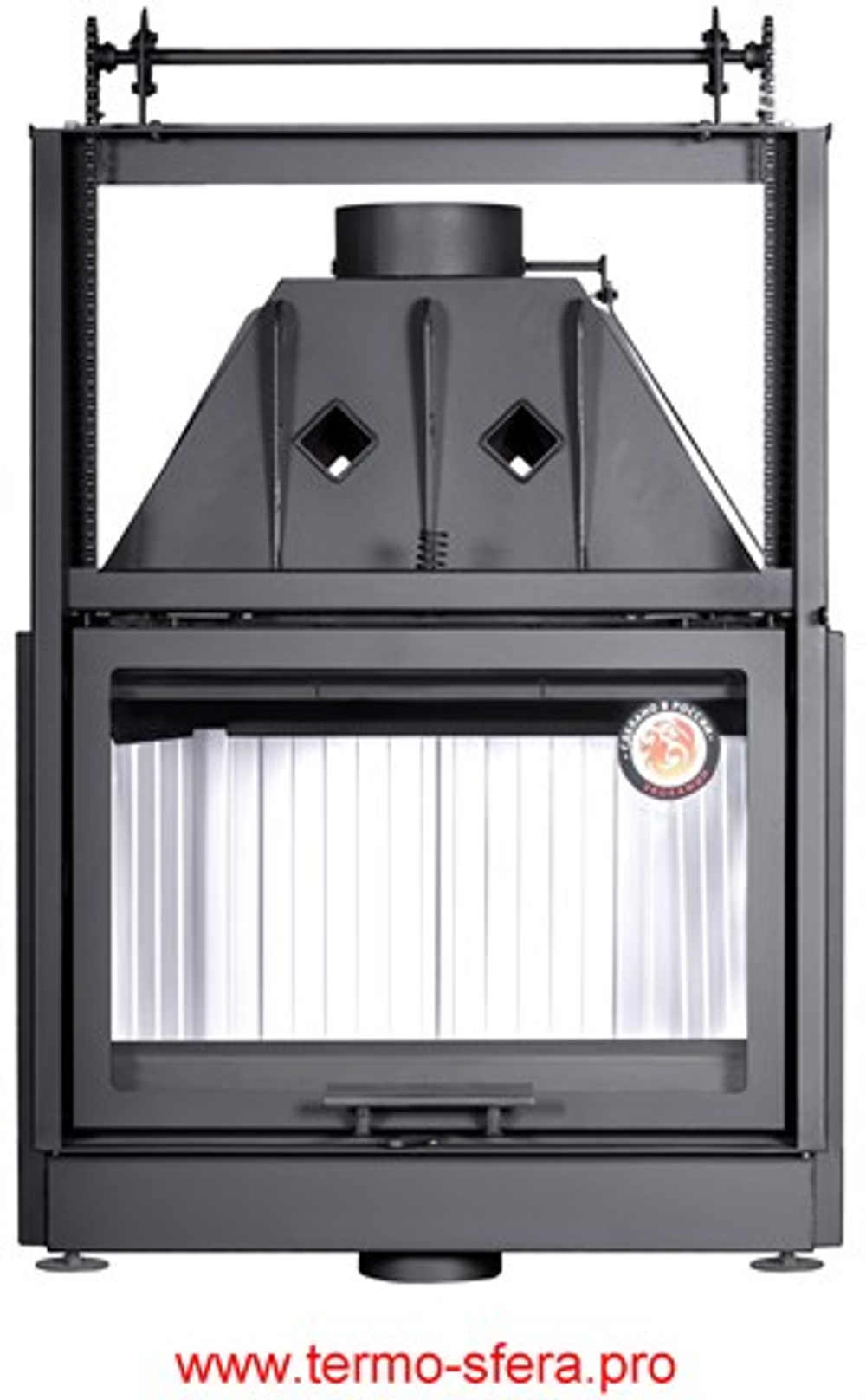 Каминная топка Экокамин Альфа 800 K с контргрузом