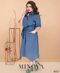 Платье 8605-джинс Minova