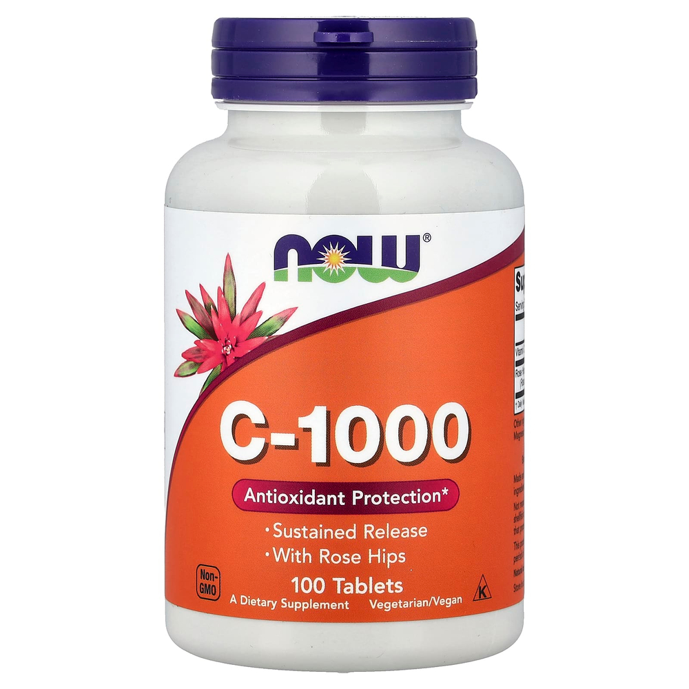 NOW Foods, C-1000 с шиповником, 100 таблеток