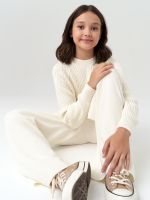 Джемпер для девочки AT1001 молочный