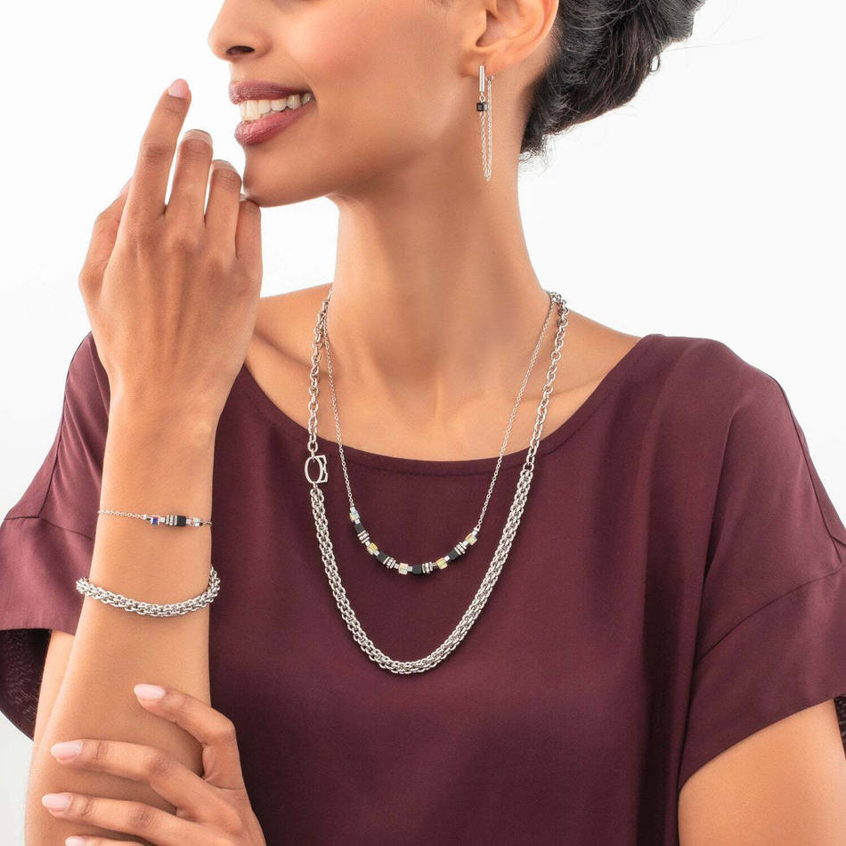 Серьги Coeur de Lion Black-Silver 5076/21-1317