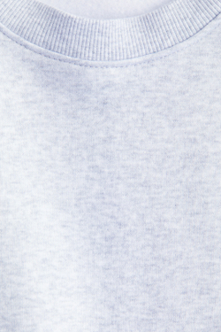 H&M Толстовка с круглым вырезом, светло-серый меланж