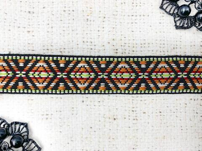 Тесьма жаккард, ш. 2,5 см (НАРЕЗКА)