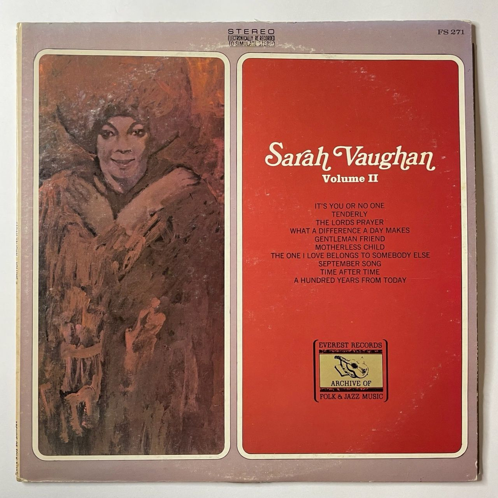 Винтажная виниловая пластинка LP Sarah Vaughan Volume II (USA 1973)