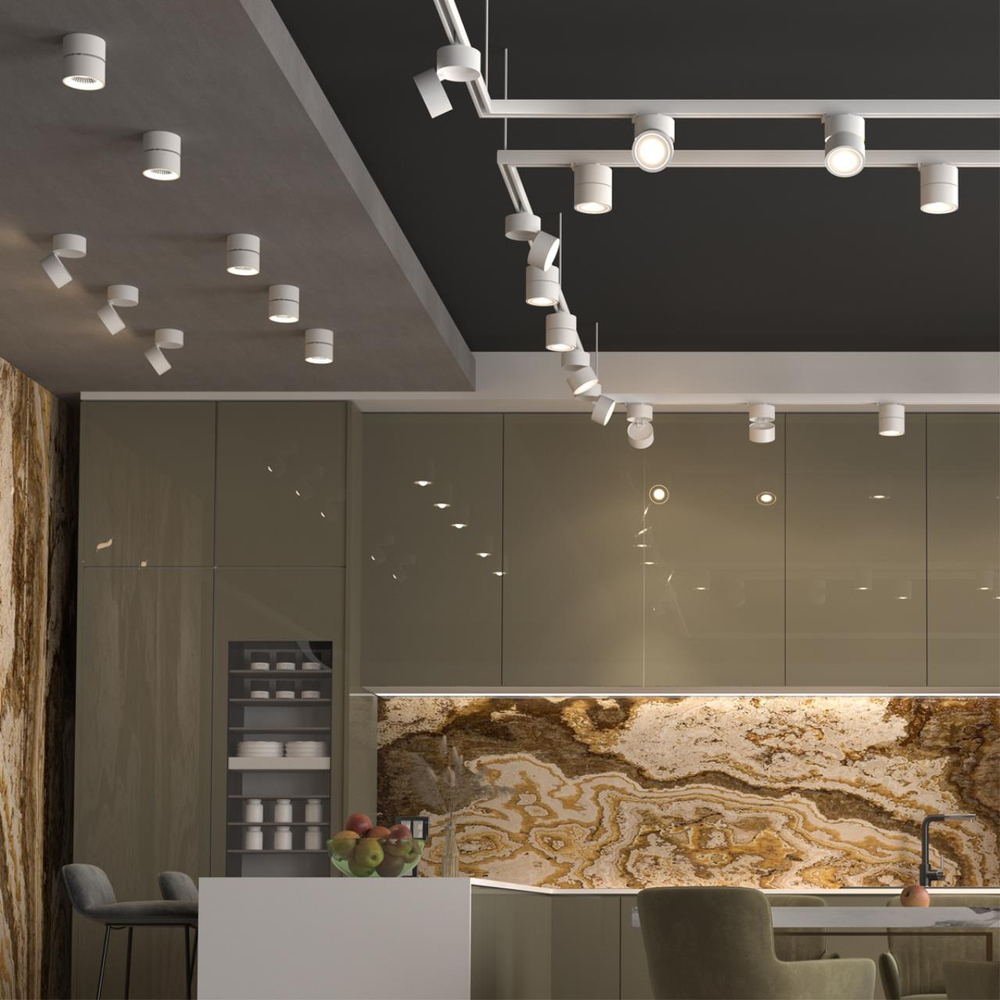 358782 OVER NT21 364 белый Светильник накладной светодиодный IP20 LED 25W 4000K 2200Лм 100-265V GRODA