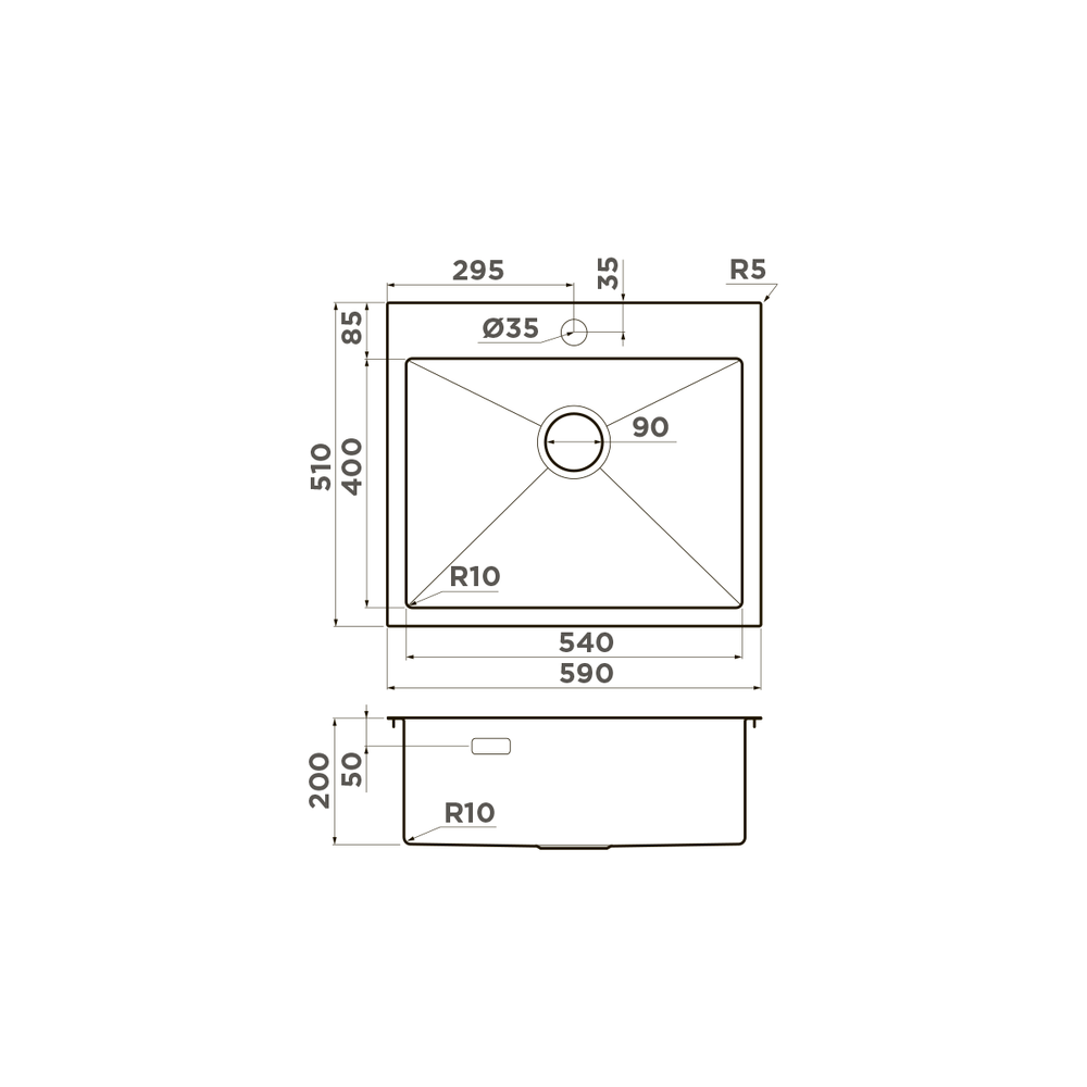 Мойка Omoikiri Akisame 59-LG нерж. сталь | Светлое золото