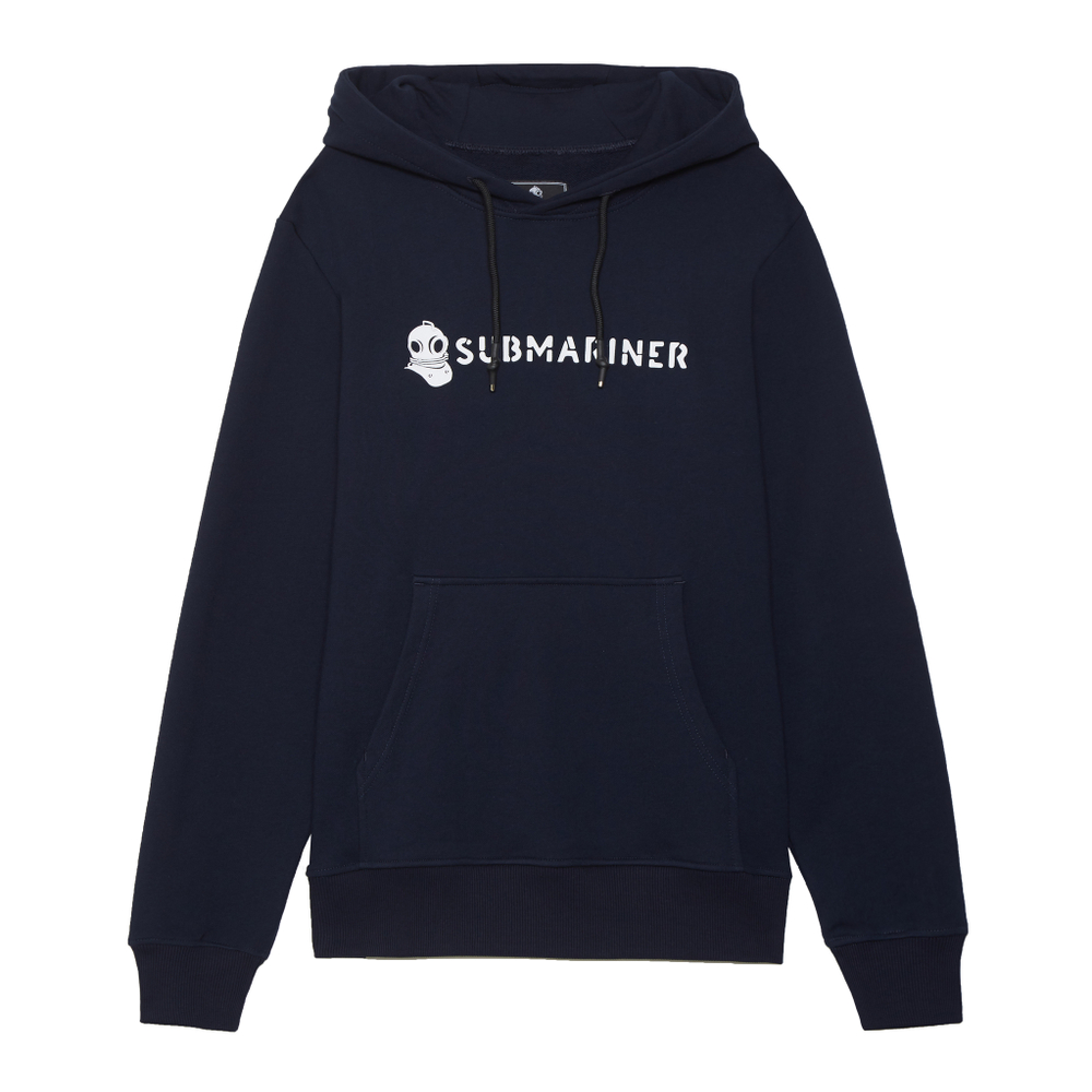 Navy logo hoodie hotsell
