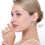 Кольцо «Роза ветров» из красного золота с фианитом