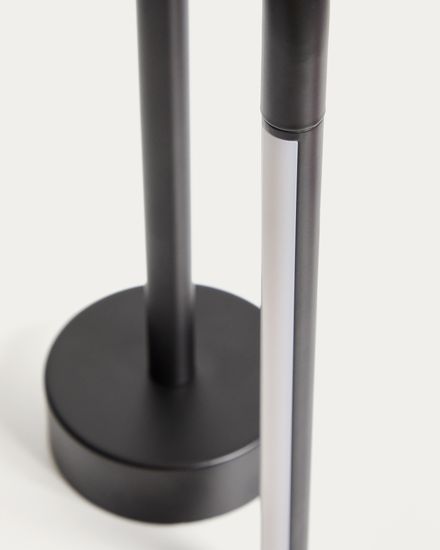 Переносная настольная лампа Bow из черного алюминия