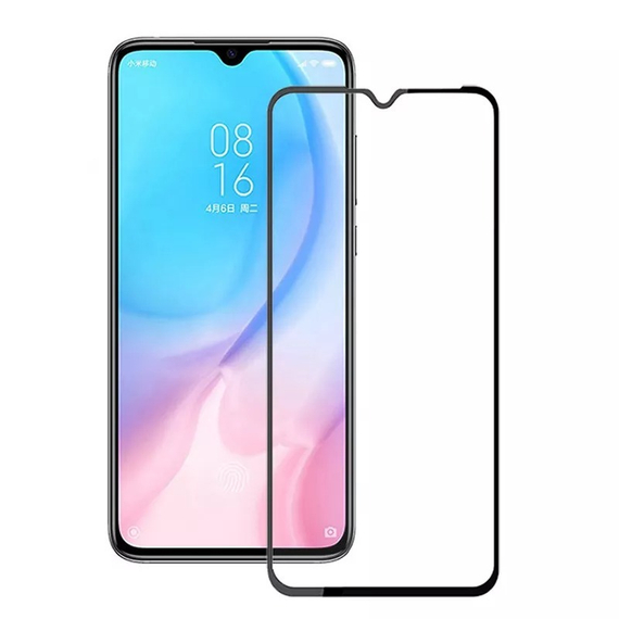 Стекло защитное с рамками 6D и олеофобным покрытием для телефона Xiaomi Redmi 9T и Poco M3, G-Rhino