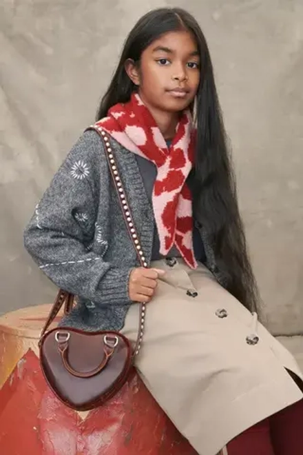 ZARA ШЕРСТЯНАЯ БАНДАНА С ЦВЕТОЧНЫМ УЗОРОМ - LIMITED EDITION, РОЗОВЫЙ