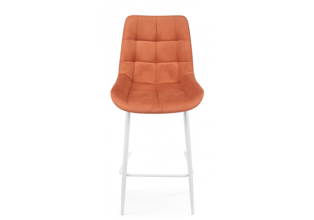 Барный стул Woodville Челси 360 терракотовый (zd 432), белый np, ножки белые