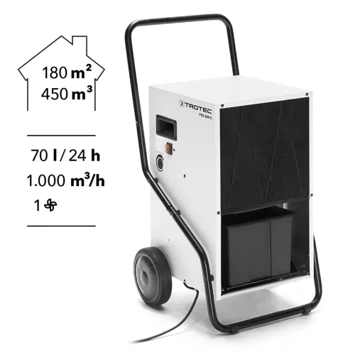 Осушитель воздуха TROTEC TTK 350 S - [до 70 л. за сутки / для S≈180 м²]