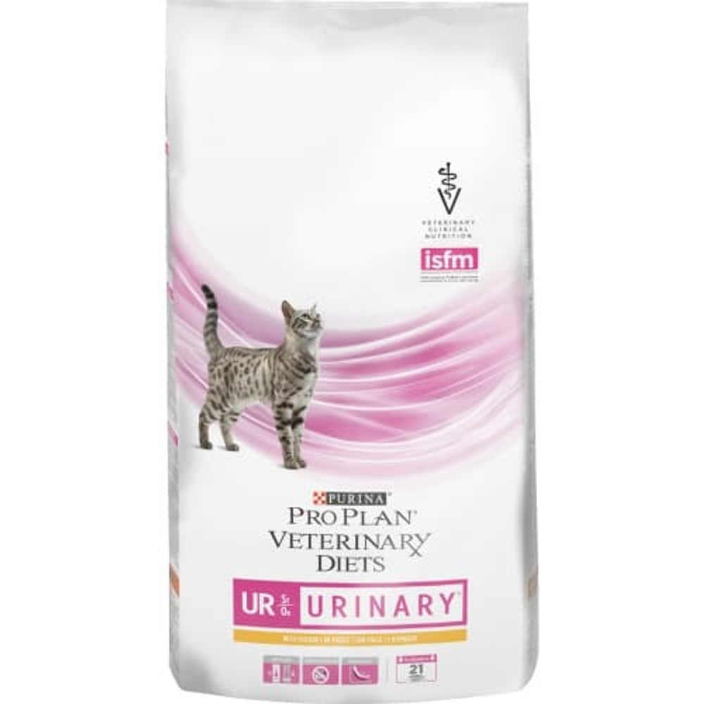 Purina Veterinary Diets 1,5кг+2 пауча Диетический корм для кошек при мочекаменной болезни UR ПРОМО