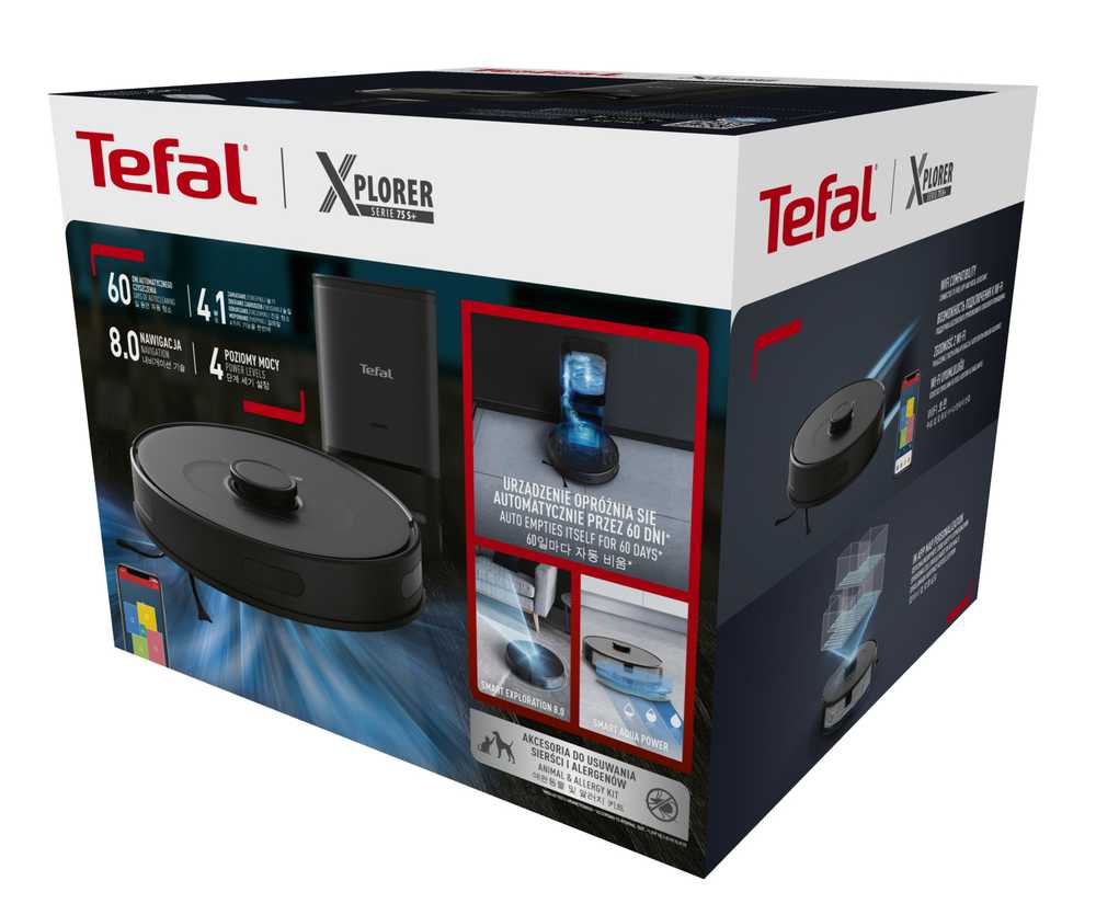 Робот-пылесос Tefal X-plorer Serie 75 S+ RG8595WH