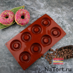 Силиконовая форма для выпечки «Пончики 8 в 1»