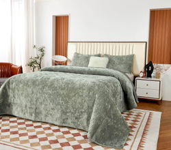 Покрывало 240x260 Sofi De MarkO Розалин изумрудно-зеленое